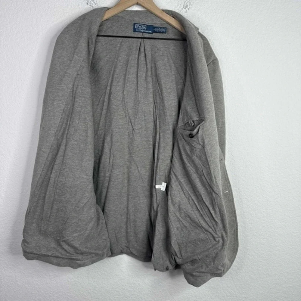 Polo Ralph Lauren Blazer‎ Mens Large Grey Vintage Two Button Preppy Sport Coat